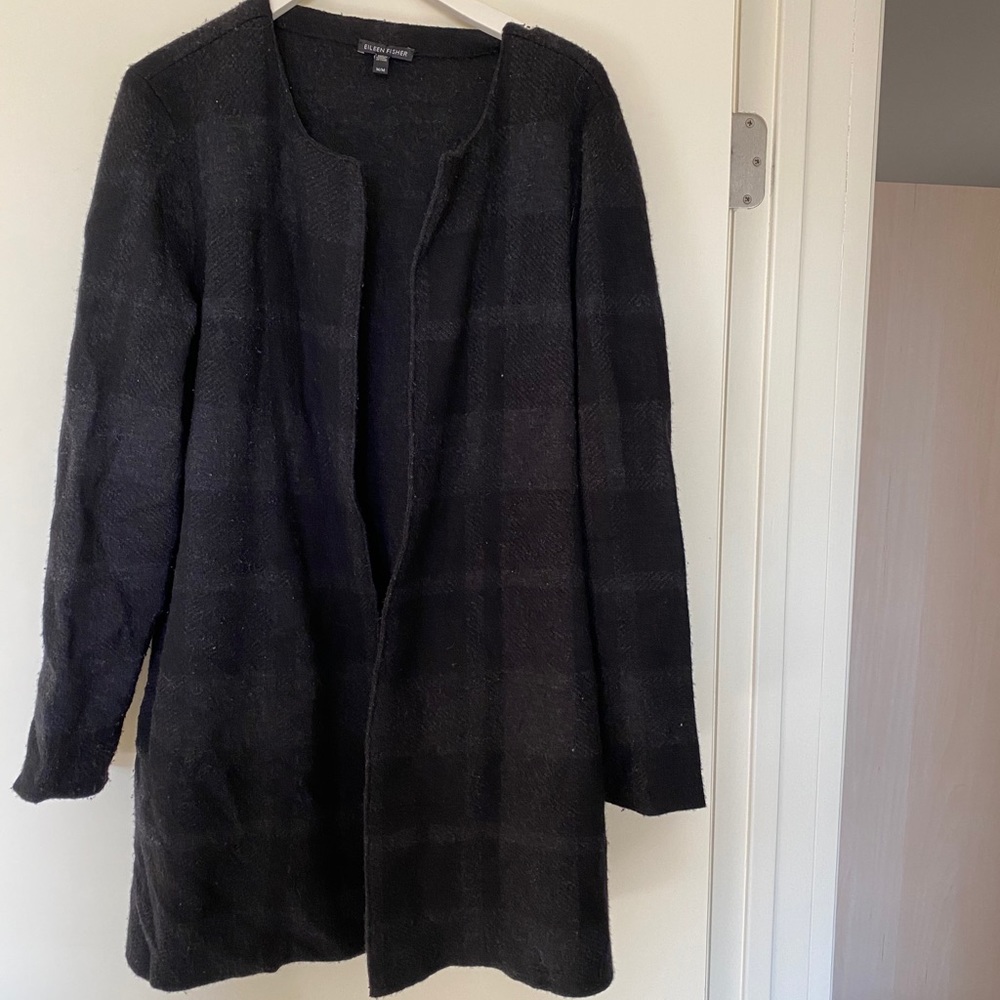 Eileen Fisher merino wool duster coat